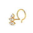 0.06Ct Round Triangle Shape Prong Lab-Grown Diamond Gold Wire Back Stud Nosepins