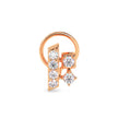 0.06Ct Round Prong Set Lab-Grown Diamond Gold Wire Back Stud Nosepins