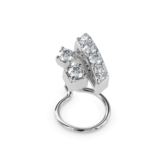 0.06Ct Round Prong Set Lab-Grown Diamond Gold Wire Back Stud Nosepins