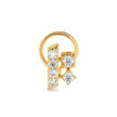 0.06Ct Round Prong Set Lab-Grown Diamond Gold Wire Back Stud Nosepins