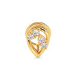 0.05Ct Leaf Shape Prong Set Lab-Grown Diamond Gold Wire Back Stud Nosepins