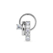 0.05Ct Double Element Design Lab-Grown Diamond Gold Wire Back Stud Nosepins