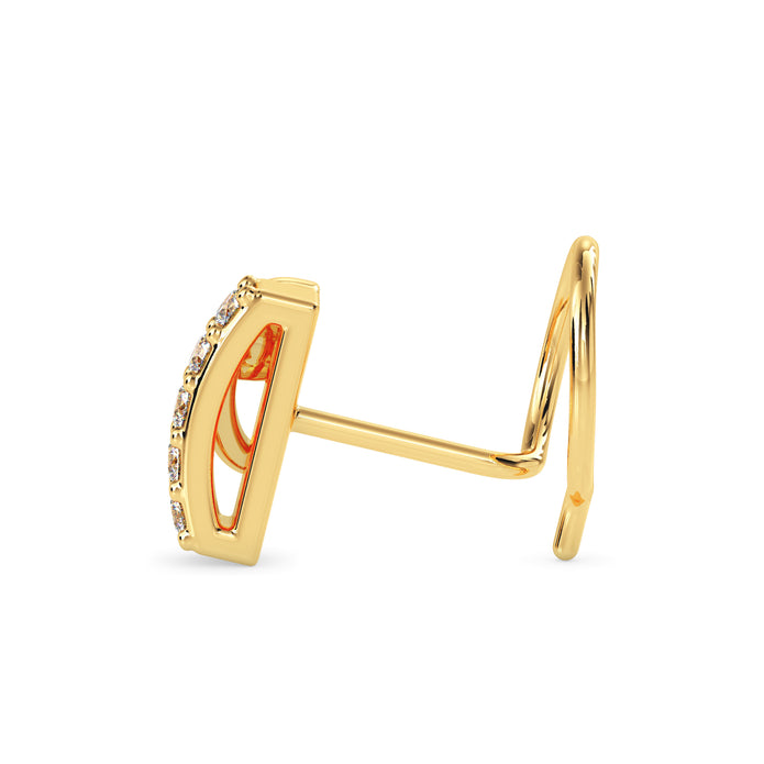 0.05Ct Double Element Design Lab-Grown Diamond Gold Wire Back Stud Nosepins