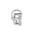 0.07Ct Rectangle Style Lab-Grown Diamond Gold Wire Back Stud Nosepins