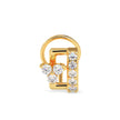 0.07Ct Rectangle Style Lab-Grown Diamond Gold Wire Back Stud Nosepins