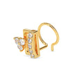 0.07Ct Rectangle Style Lab-Grown Diamond Gold Wire Back Stud Nosepins