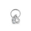 0.02Ct Leaf Style Lab-Grown Diamond Gold Wire Back Stud Nosepins