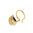 0.02Ct Leaf Style Lab-Grown Diamond Gold Wire Back Stud Nosepins