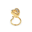 0.02Ct Leaf Style Lab-Grown Diamond Gold Wire Back Stud Nosepins