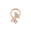 0.06Ct Two Marquise Shape Prong Set Lab-Grown Diamond Gold Wire Back Stud Nosepins