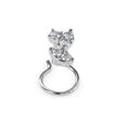 0.06Ct Two Marquise Shape Prong Set Lab-Grown Diamond Gold Wire Back Stud Nosepins
