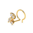 0.06Ct Two Marquise Shape Prong Set Lab-Grown Diamond Gold Wire Back Stud Nosepins