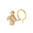 0.08Ct Cluster Design Lab-Grown Diamond Gold Wire Back Stud Nosepins