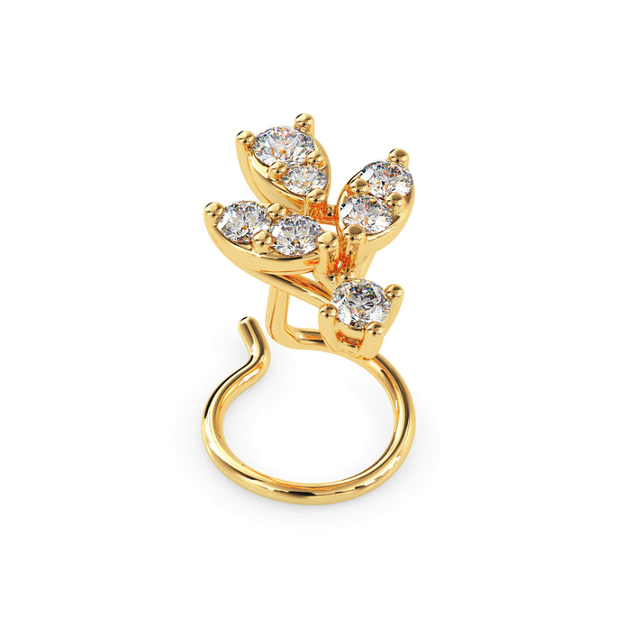 0.08Ct Cluster Design Lab-Grown Diamond Gold Wire Back Stud Nosepins