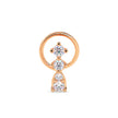 0.06Ct Teardrop Shape Lab-Grown Diamond Gold Wire Back Stud Nosepins