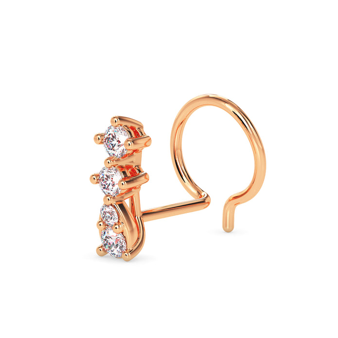 0.06Ct Teardrop Shape Lab-Grown Diamond Gold Wire Back Stud Nosepins
