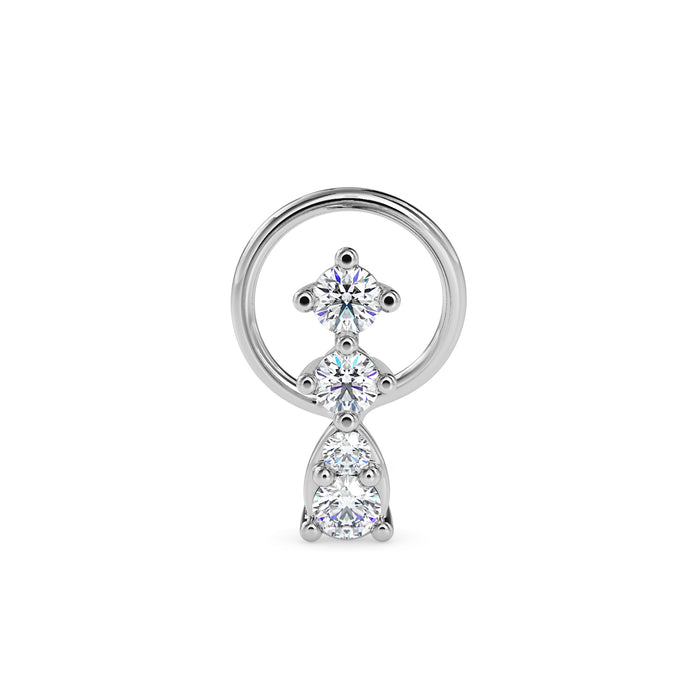 0.06Ct Teardrop Shape Lab-Grown Diamond Gold Wire Back Stud Nosepins