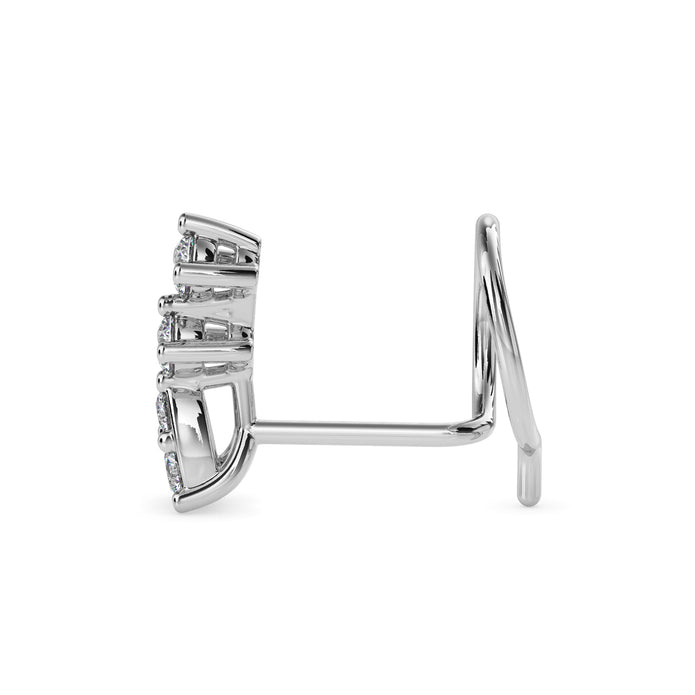 0.06Ct Teardrop Shape Lab-Grown Diamond Gold Wire Back Stud Nosepins
