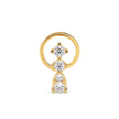 0.06Ct Teardrop Shape Lab-Grown Diamond Gold Wire Back Stud Nosepins