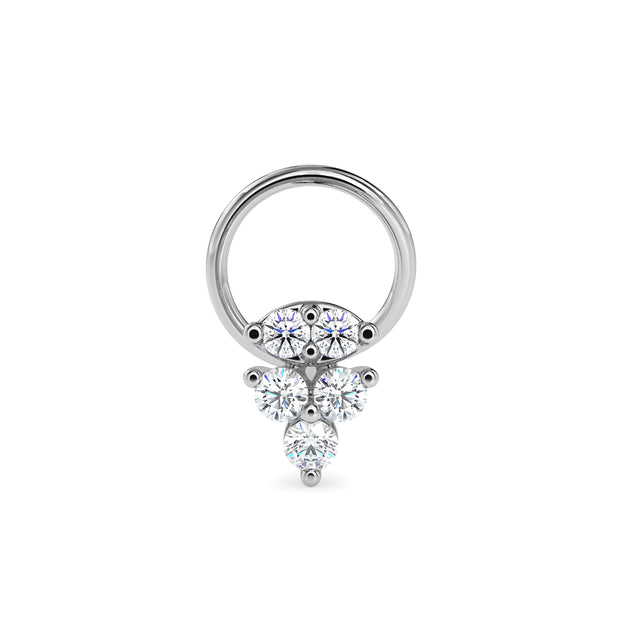 0.05Ct Round Cluster Lab-Grown Diamond Gold Wire Back Stud Nosepins