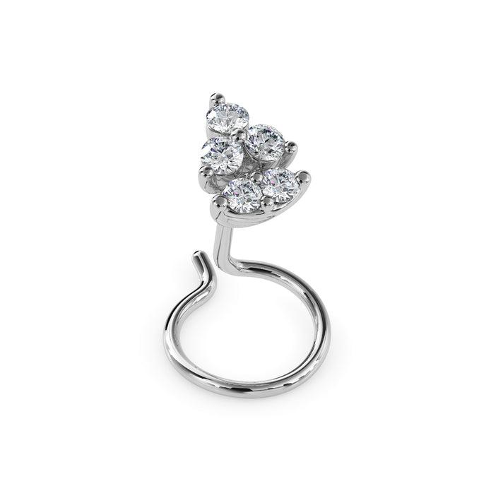 0.05Ct Round Cluster Lab-Grown Diamond Gold Wire Back Stud Nosepins