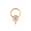 0.05Ct Round Cluster Lab-Grown Diamond Gold Wire Back Stud Nosepins