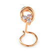 0.05Ct Round Three Stone Lab-Grown Diamond Gold Wire Back Stud Nosepins