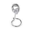 0.05Ct Round Three Stone Lab-Grown Diamond Gold Wire Back Stud Nosepins