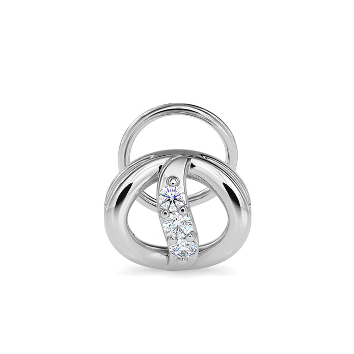 0.05Ct Round Shape Prong Lab-Grown Diamond Gold Wire Back Stud Nosepins