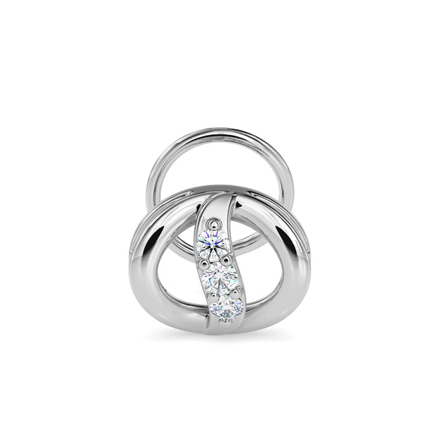 0.05Ct Round Shape Prong Lab-Grown Diamond Gold Wire Back Stud Nosepins