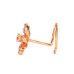 0.07Ct Floral Spiral Prong Set Lab-Grown Diamond Gold Wire Back Stud Nosepins