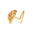 0.05Ct Flower Design Prong Set Lab-Grown Diamond Gold Wire Back Stud Nosepins