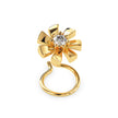 0.03Ct Spiral Design Round Prong Set Lab-Grown Diamond Gold Wire Back Stud Nosepins