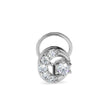0.07Ct Circle Design Prong Set Lab-Grown Diamond Gold Wire Back Stud Nosepins