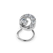 0.07Ct Circle Design Prong Set Lab-Grown Diamond Gold Wire Back Stud Nosepins