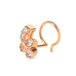 0.06Ct Round Bezel Set Lab-Grown Diamond Gold Wire Back Stud Nosepins