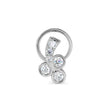 0.06Ct Round Bezel Set Lab-Grown Diamond Gold Wire Back Stud Nosepins