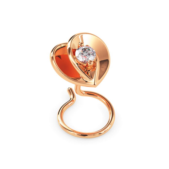 0.03Ct Teardrop Design Lab-Grown Diamond Gold Wire Back Stud Nosepins