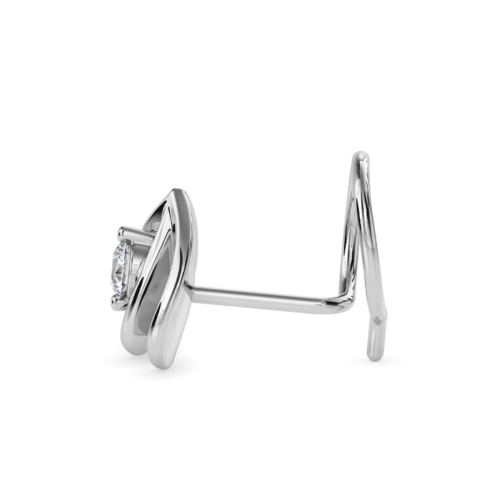 0.03Ct Teardrop Design Lab-Grown Diamond Gold Wire Back Stud Nosepins