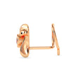 0.03Ct Round Bezel set Lab-Grown Diamond Gold Wire Back Stud Nosepins