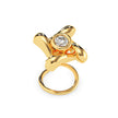 0.03Ct Round Bezel set Lab-Grown Diamond Gold Wire Back Stud Nosepins
