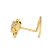 0.06Ct Round Three Stone Lab-Grown Diamond Gold Wire Back Stud Nosepins