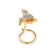 0.06Ct Round Three Stone Lab-Grown Diamond Gold Wire Back Stud Nosepins