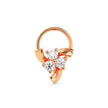 0.06Ct Floral Cluster Lab-Grown Diamond Gold Wire Back Stud Nosepins