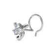 0.06Ct Floral Cluster Lab-Grown Diamond Gold Wire Back Stud Nosepins