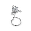 0.06Ct Floral Cluster Lab-Grown Diamond Gold Wire Back Stud Nosepins