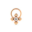 0.03Ct Round Prong Set Lab-Grown Diamond Gold Wire Back Stud Nosepins