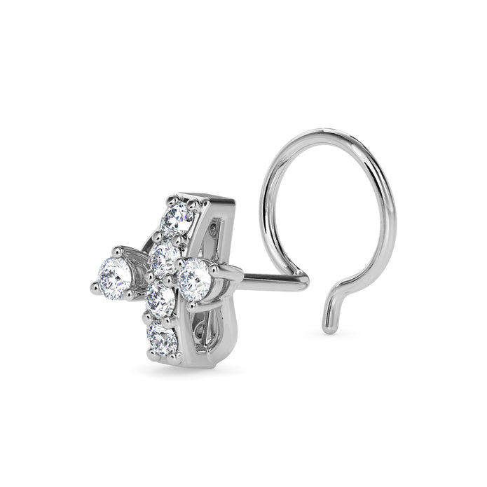 0.06Ct Dainty Prong Set Lab-Grown Diamond Gold Wire Back Stud Nosepins