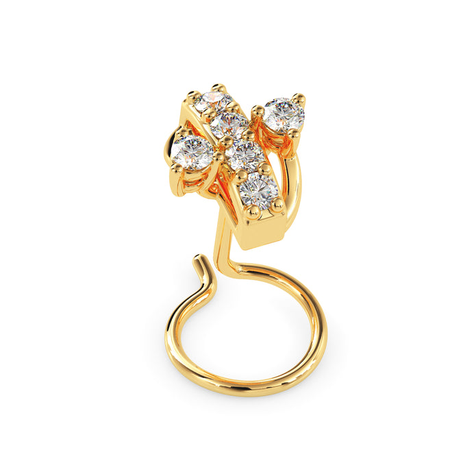 0.06Ct Dainty Prong Set Lab-Grown Diamond Gold Wire Back Stud Nosepins