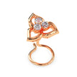 0.06Ct Floral Three Stone Lab-Grown Diamond Gold Wire Back Stud Nosepins